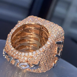 Load image into Gallery viewer, Men's Full Iced out Round Cut Diamond Ring, Round Diamond Custom Design Ring, Gift For Him/ Her