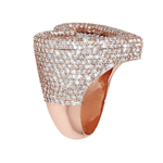 Load image into Gallery viewer, Heart Baguette 6CT Diamond Ring 10k Rose/White Gold Adult