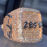 Load image into Gallery viewer, Men's Full Iced out Round Cut Diamond Ring, Round Diamond Custom Design Ring, Gift For Him/ Her