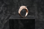 Load image into Gallery viewer, 14 kt Iced Out Square Frame Prong Set Ring