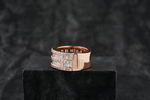 Load image into Gallery viewer, 14k Rose Gold Round and Baguette Diamond Half-Band Ring