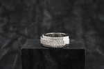 Load image into Gallery viewer, 10k Rose Gold Four-Row Graduated Diamond Ring