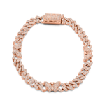 Load image into Gallery viewer, White Gold Diamond Butterfly Cuban Bracelet