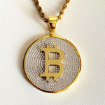 Load image into Gallery viewer, 14k Gold Italy Pendant Individual Micro-Pave Diamond Punk Necklace