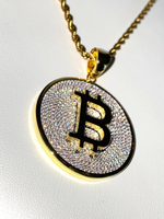 Load image into Gallery viewer, 14k Gold Italy Pendant Individual Micro-Pave Diamond Punk Necklace