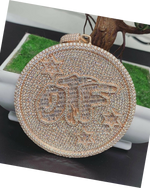 Load image into Gallery viewer, 4.10ct Round Cut Simulated Diamond 925 Silver Rose Gold Plated OTF Pendant