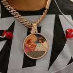Load image into Gallery viewer, Ice Out Lab Grown Diamond "GOD vs DEVIL" Customize Iced Out Pendant