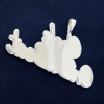 Load image into Gallery viewer, Customized Name Round VVS Diamond & Pink Sapphire Icy Pendant