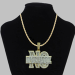 Load image into Gallery viewer, No Excusez Iced Out Letter Diamond Pendant