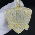 Load image into Gallery viewer, All Bout Paper Big Luxury Baguette & Round Lab Grown Diamond ABP Iced Out Pendant