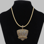 Load image into Gallery viewer, All Bout Paper Big Luxury Baguette & Round Lab Grown Diamond ABP Iced Out Pendant