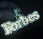 Load image into Gallery viewer, Customize Mens 3ct Color Cubic Zirconia Bust Down "Forbes" Pendant
