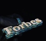 Load image into Gallery viewer, Customize Mens 3ct Color Cubic Zirconia Bust Down "Forbes" Pendant