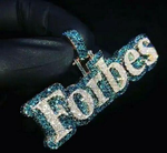 Load image into Gallery viewer, Customize Mens 3ct Color Cubic Zirconia Bust Down "Forbes" Pendant