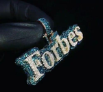 Load image into Gallery viewer, Customize Mens 3ct Color Cubic Zirconia Bust Down "Forbes" Pendant