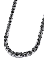 Load image into Gallery viewer, 14 kt Lab Black diamond tennis Necklace