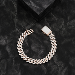 Load image into Gallery viewer, 12mm Raised Prong Set Cuban Bracelet