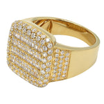 Load image into Gallery viewer, 14 Karat Gold 3.75 Carat Diamonds Cushion Men’s Ring