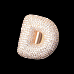 Load image into Gallery viewer, A-Z Letters Iced Out Lab Grown Diamond Customizable Ring