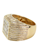 Load image into Gallery viewer, 10k Yellow Gold Cluster Diamond Men's Ring