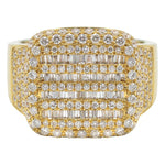 Load image into Gallery viewer, 14 Karat Gold 3.75 Carat Diamonds Cushion Men’s Ring