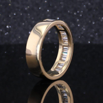Load image into Gallery viewer, 14k Yellow Gold Baguette Cut Lab Grown Ring