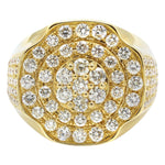 Load image into Gallery viewer, 10/14K White Gold Flower Shape Cluster Ring For Men With Lab Grown Diamond