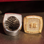 Load image into Gallery viewer, Iced Out Personalized VVS Clarity Men's Lab Grown Initial Statement Rapper Ring