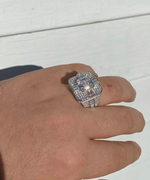 Load image into Gallery viewer, Luxury Hip hop Fully Iced Out Lab Grown Baguette Diamond Champion Men's Rings
