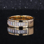 Load image into Gallery viewer, 14k Yellow Gold Baguette Cut Lab Grown Ring