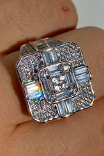 Load image into Gallery viewer, Luxury Hip hop Fully Iced Out Lab Grown Baguette Diamond Champion Men's Rings