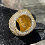 Load image into Gallery viewer, 3.10ct Round Cut Lab Grown Pave Set Man's Wedding Ring 14K Yellow Gold Plated