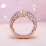 Load image into Gallery viewer, 925 Sterling Silver Men's 4 Row Half Eternity Ring