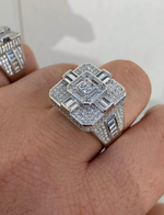 Load image into Gallery viewer, Luxury Hip hop Fully Iced Out Lab Grown Baguette Diamond Champion Men's Rings