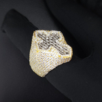 Load image into Gallery viewer, Cross Made in 925 Silver Studded with VVS Colorless Lab Grown Stone Hip-hop Ring