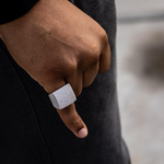 Load image into Gallery viewer, 14k White Gold Plated 3ct Round Cut Simulated Cluster Hip Hop Men's Gift Ring