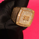 Load image into Gallery viewer, Iced Out Personalized VVS Clarity Men's Lab Grown Initial Statement Rapper Ring