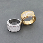 Load image into Gallery viewer, Men's Iced Out Pave Pinky Ring Gold Plated Hip Hop Jewelry