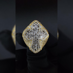 Load image into Gallery viewer, Cross Made in 925 Silver Studded with VVS Colorless Lab Grown Stone Hip-hop Ring