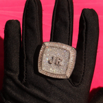 Load image into Gallery viewer, Iced Out Personalized VVS Clarity Men's Lab Grown Initial Statement Rapper Ring