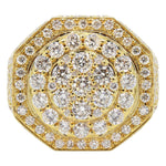 Load image into Gallery viewer, Lab Grown Hip Hop Trendy Design Men's Ring, Round Halo Diamond Ring