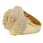 Load image into Gallery viewer, Lab Grown Hip Hop Trendy Design Men's Ring, Round Halo Diamond Ring