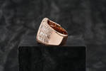 Load image into Gallery viewer, 9ct Rose Gold Men's Diamond Baguette Ring