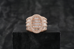 Load image into Gallery viewer, 9ct Rose Gold Men's Diamond Baguette Ring