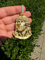 Load image into Gallery viewer, Lab Grown 14k Gold Vermeil on Solid 925 Sterling Silver Jesus Pendants Finish