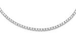 Load image into Gallery viewer, 14 Kt Stunning Round Cut Lab Diamond Tennis Necklace