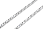 Load image into Gallery viewer, 14 Kt Stunning Round Cut Lab Diamond Tennis Necklace