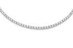 Load image into Gallery viewer, 14 kt White Gold Round Cut Lab Diamond Tennis Necklace Chain