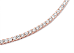Load image into Gallery viewer, 18 Inch 3.50 mm Round Cut Lab Grown Diamond Tennis Necklace Chain