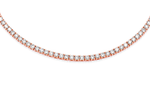 Load image into Gallery viewer, 18 Inch 3.50 mm Round Cut Lab Grown Diamond Tennis Necklace Chain